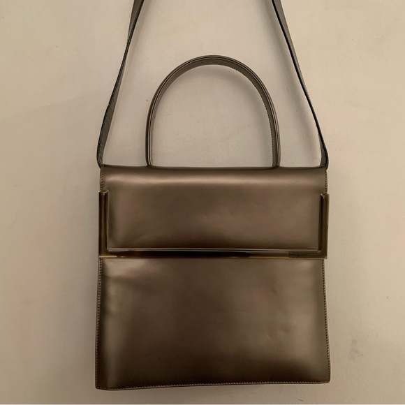 Salvatore Ferragamo Gancini Vintage gray top handle bag - Picture 5 of 11